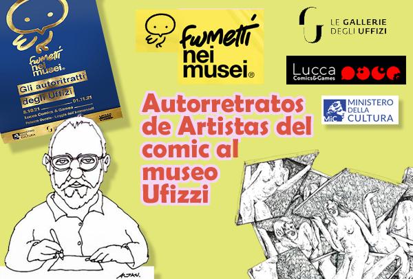 Autorretratos de Artistas del comic al museo Ufizzi