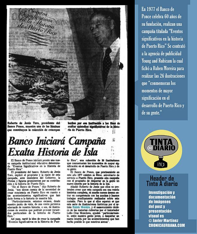 Banco iniciará campaña exalta historia de la isla El Mundo, 1977.04.01