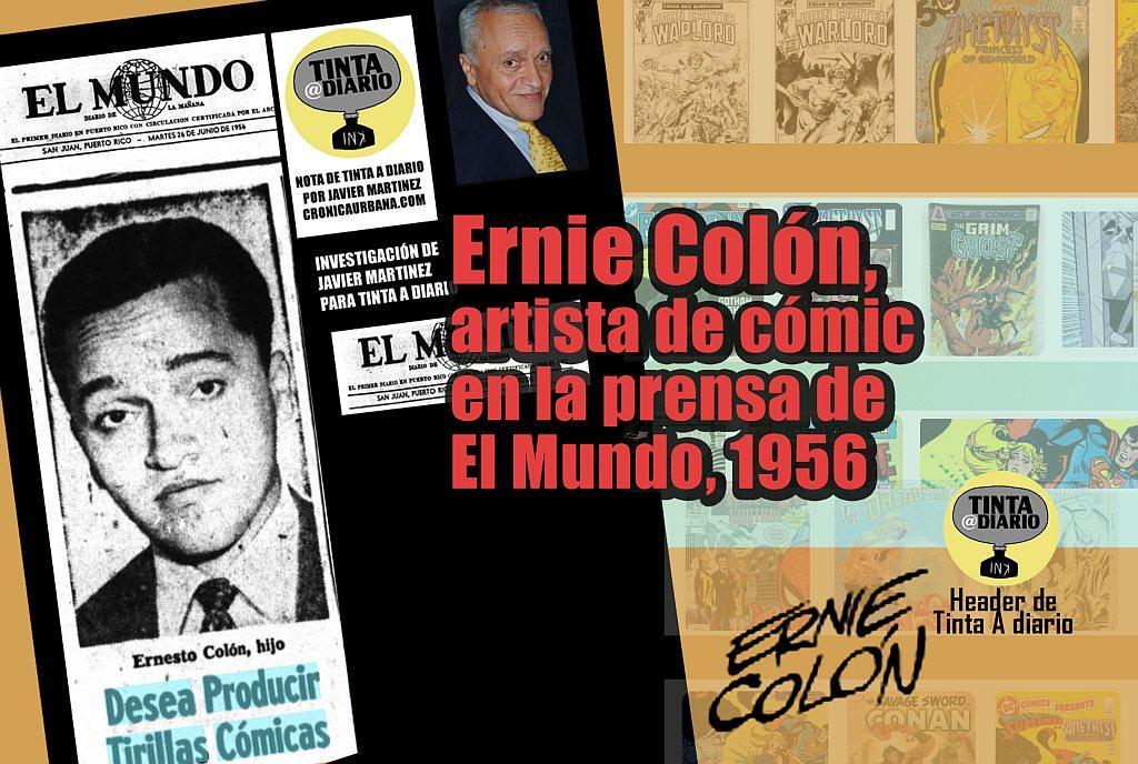 Ernie Colón, artista de cómic en la prensa de El Mundo, 1956