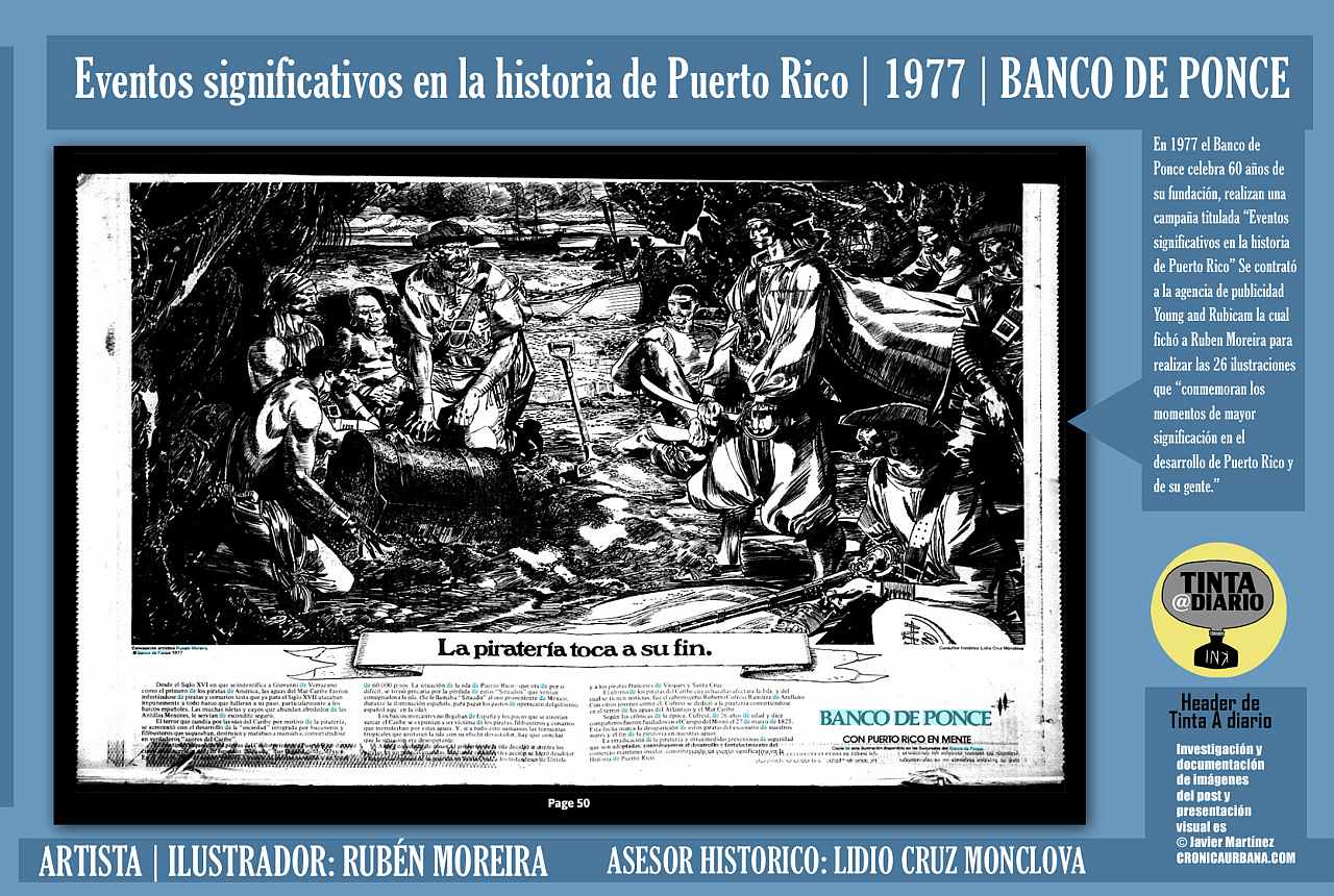 LA PIRATERÍA TOCA A SU FIN--EVENTOS SIGNIFICATIVOS DE LA HISTORIA DE PR-RUBÉN MOREIRA_BANCO DE PONCE -El Mundo, 1977.10.31