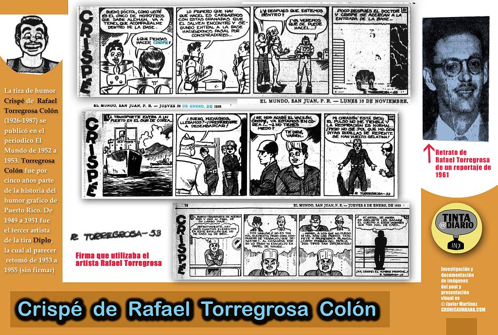 Tira de humor Crispé de Rafael Torregrosa Colón en el diario El Mundo 1952 a 1953