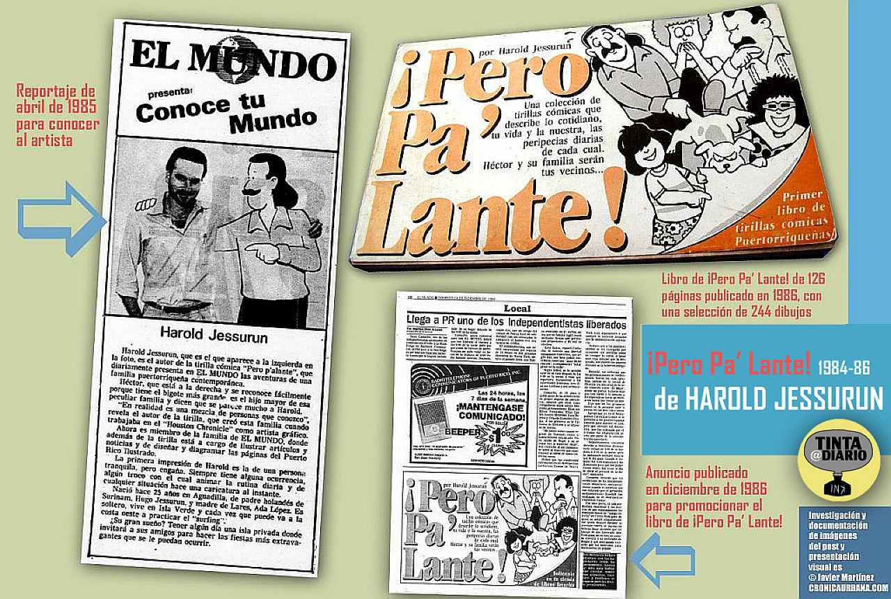 Pero Pa' Lante de Harold Jessurun libro y reportajes | 1984 a 1986