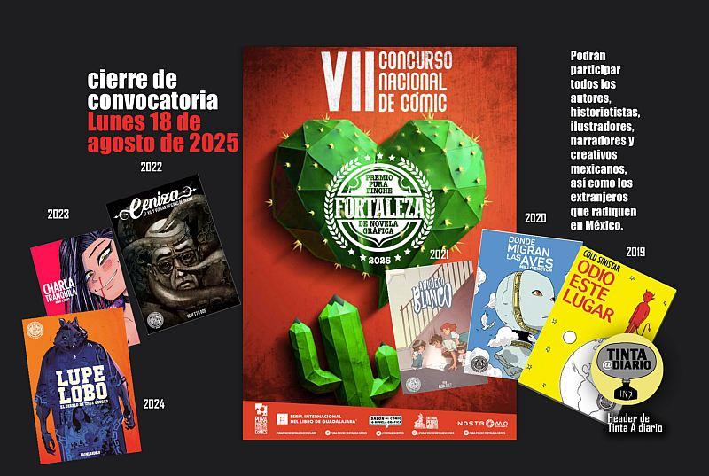 Premio Pura Pinche Fortaleza de Novela Gráfica 2025. Portadas de novelas graficas ganadoras de 2019 a 2024