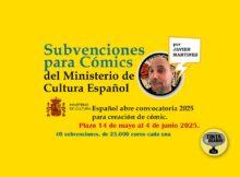 Subvenciones para Cómics del Ministerio de Cultura Español