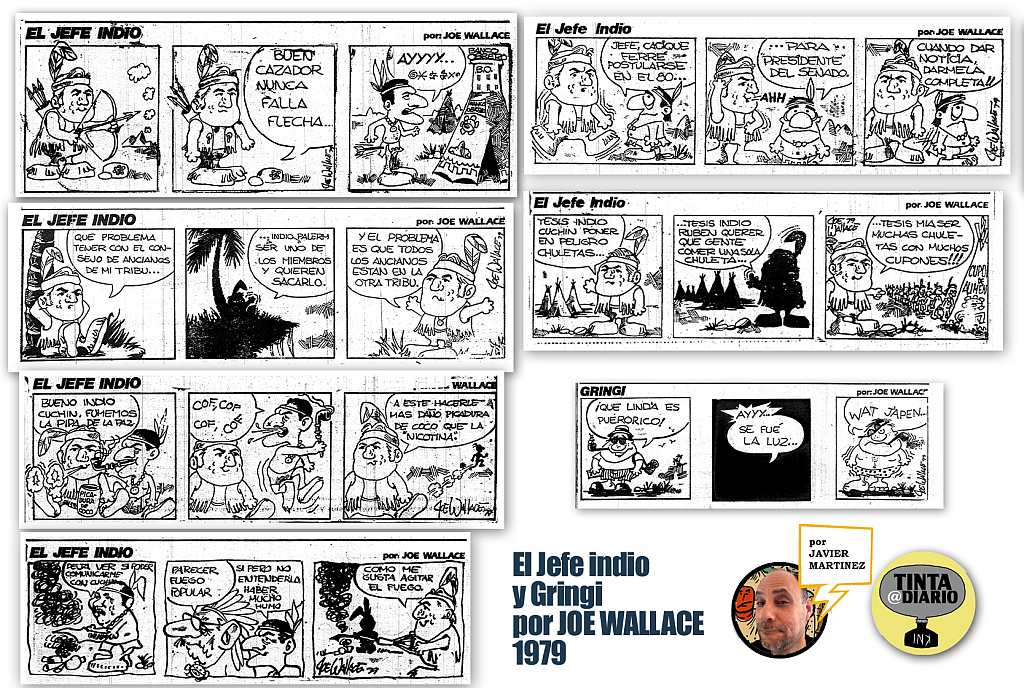 JOE WALLACE tiras el jefe indio y Gringi 1979 el imparcial