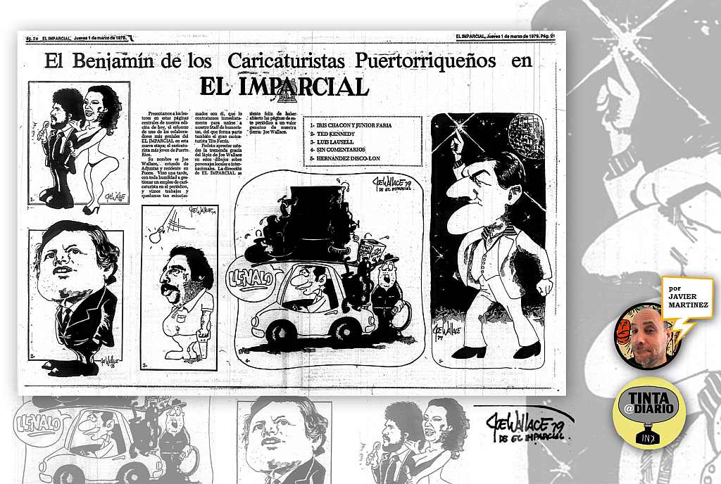 Joe Wallace, caricaturista en el periódico El Imparcial 1979