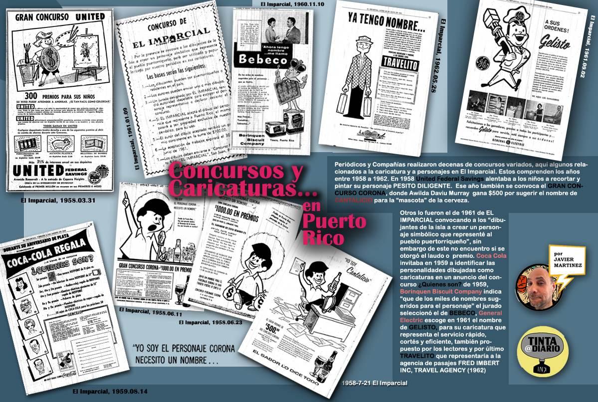 Caricaturas y Concursos en Puerto Rico, personaje de marca o brand persona 1958 a 1962