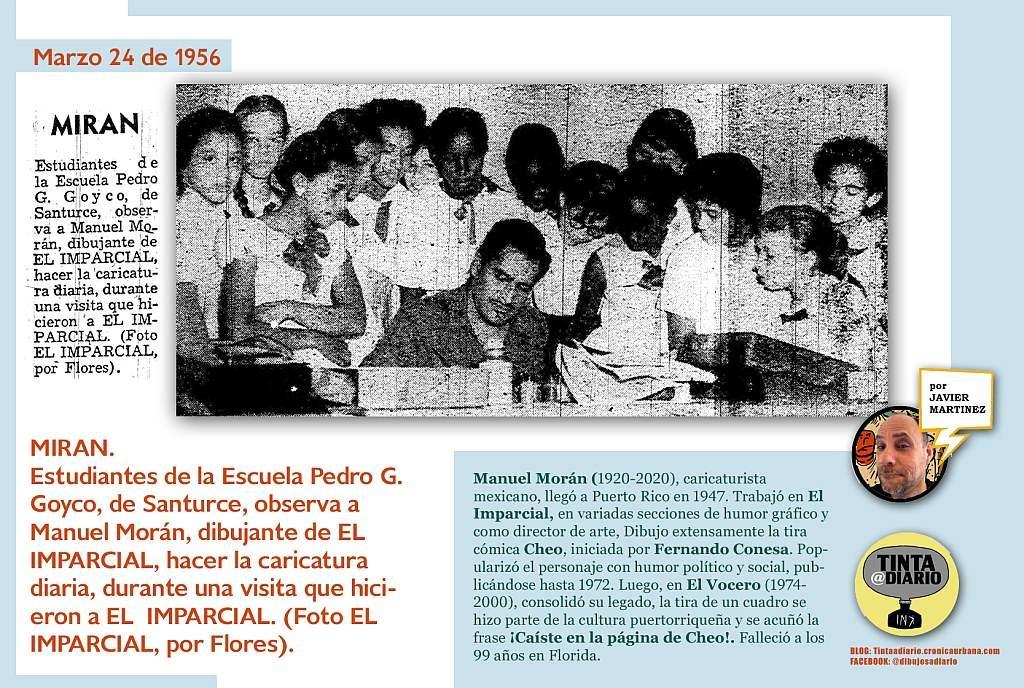 Manuel Morán (1920-2020), caricaturista mexicano, llegó a Puerto Rico en 1947
