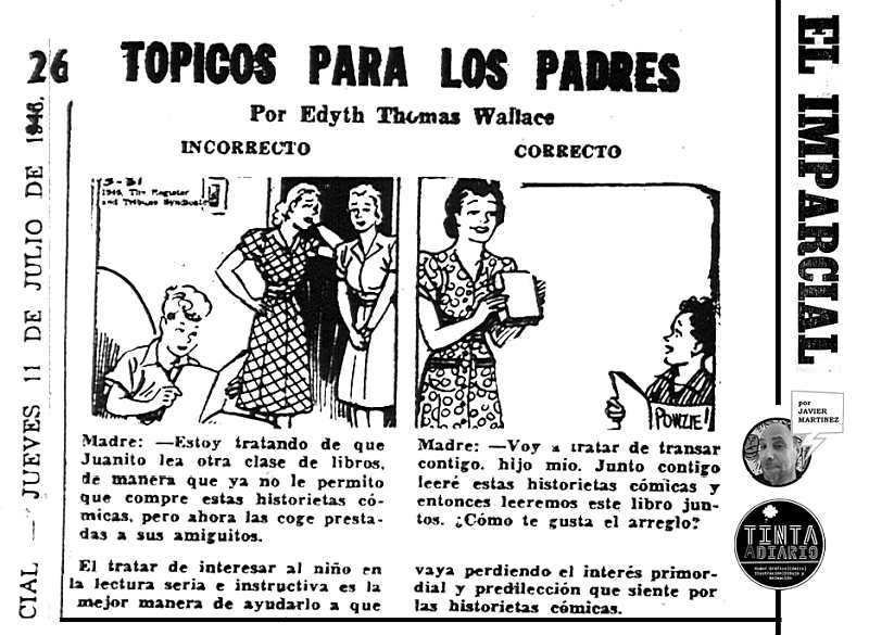 Madres llevan a los niños a desinterés por las Cómics, 1946
