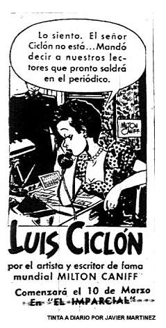 Anuncio de Luis Ciclón en el El Imparcial, 1947.03.05