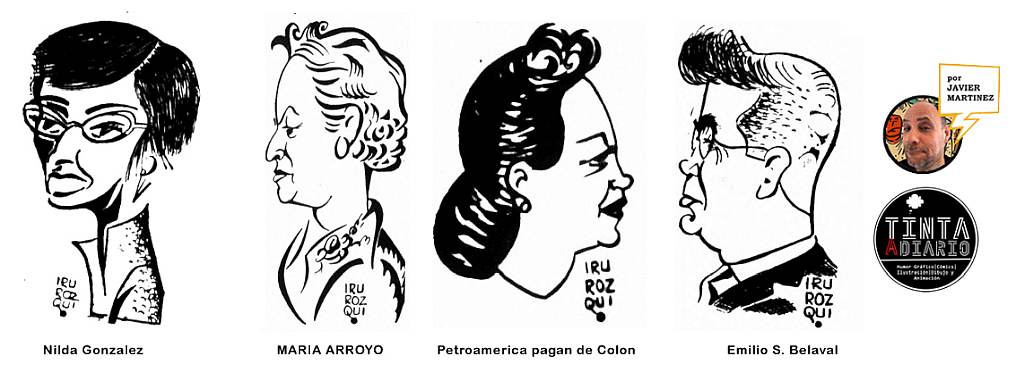 irurozqui caricaturas de Nilda Gonzáles MARIA ARROYO Petroamerica pagan de Colon Emilio S. Belaval