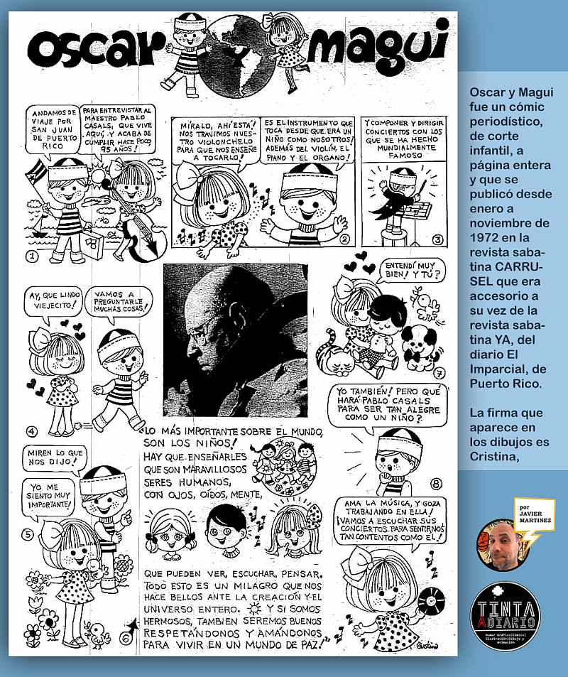 Oscary Magui comic de 1972 sobre Pablo Casals por Cristina