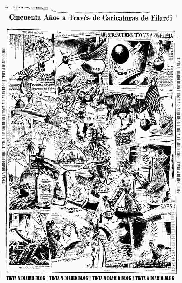 Cincuenta años a través de caricaturas de Filardi
