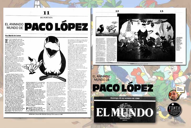El animado mundo de Paco Lopez en diario EL MUNDO