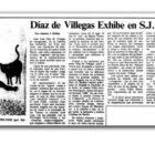 Díaz de Villegas Exhibe en S.J.